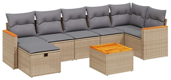 VidaXL Polyrattan Kerti Ülőgarnitúra - 8 részes