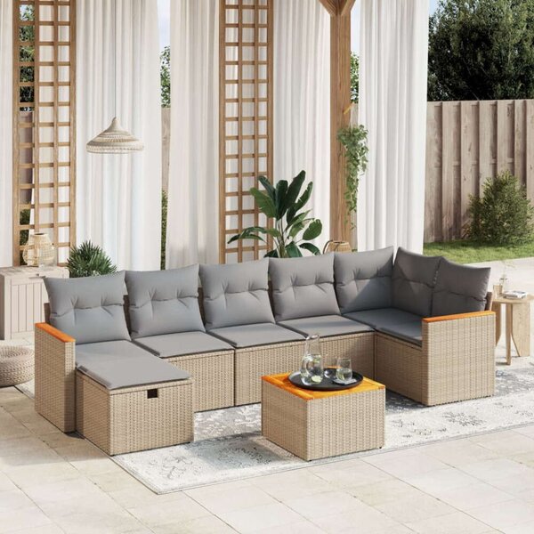 VidaXL Polyrattan Kerti Ülőgarnitúra - 8 részes