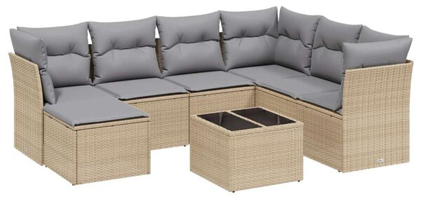 VidaXL Polyrattan Kerti Ülőgarnitúra - 8 részes