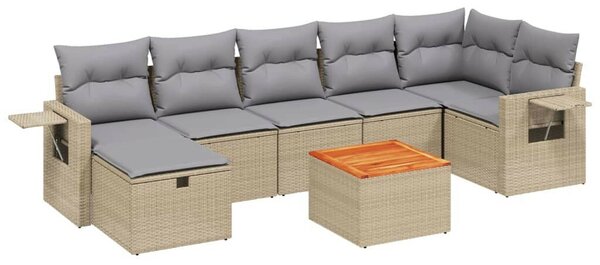 VidaXL Polyrattan Kerti Ülőgarnitúra - 8 részes