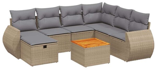 VidaXL Polyrattan Kerti Ülőgarnitúra - 8 részes
