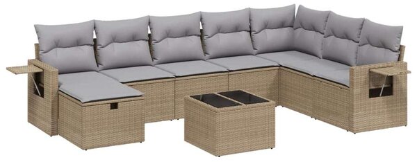 VidaXL Polyrattan Kerti Ülőgarnitúra - 9 részes