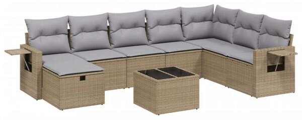 VidaXL Polyrattan Kerti Ülőgarnitúra - 9 részes