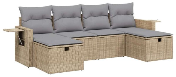 VidaXL Polyrattan Kerti Ülőgarnitúra - 6 részes