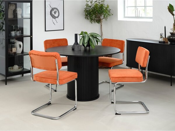 Narancssárga kordbársony étkezőszék Rupert – Unique Furniture