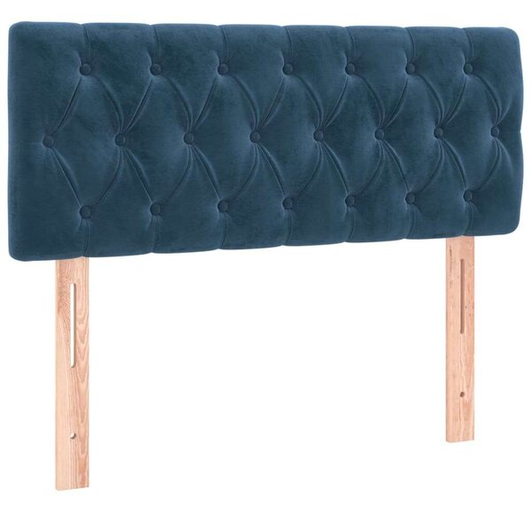 VidaXL Box spring ágy matraccal, sötétkék, 120x200 cm, bársony