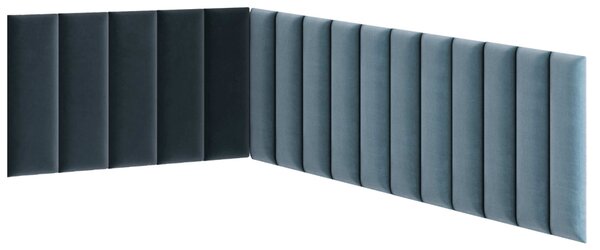 Kárpitozott falipanel QUADRATTA 20x50 cm, kék Szín: Kék