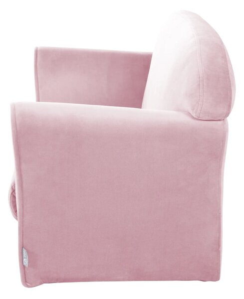 Világos rózsaszín bársony gyerek kanapé 78 cm Lil Sofa – Roba