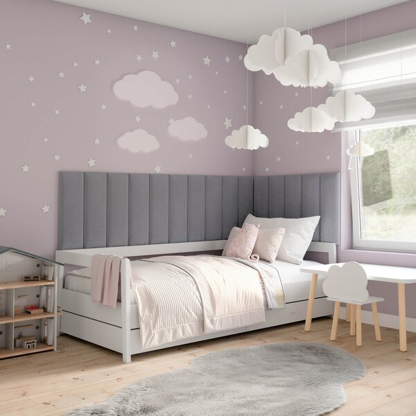 Kárpitozott falipanel QUADRATTA 20x60 cm - több színben Szín: Rózsaszín