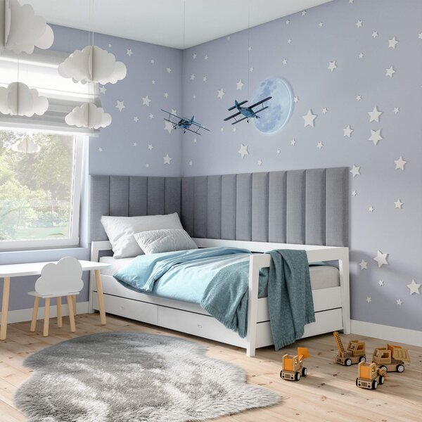 Kárpitozott falipanel QUADRATTA 20x60 cm - több színben Szín: Rózsaszín