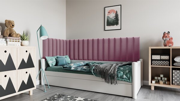 Kárpitozott falipanel QUADRATTA 20x60 cm - több színben Szín: Rózsaszín