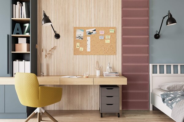 Kárpitozott falipanel QUADRATTA 20x60 cm - több színben Szín: Rózsaszín
