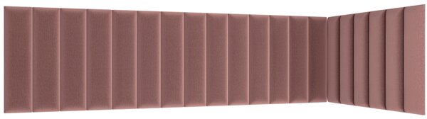Kárpitozott falipanel QUADRATTA 20x60 cm - több színben Szín: Rózsaszín