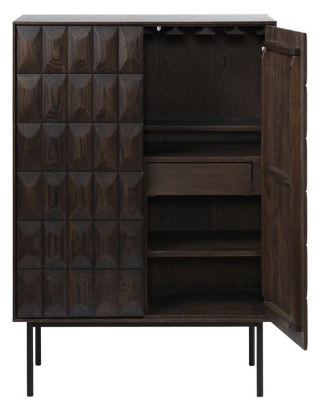 Sötétbarna szekrény 90x130 cm Latina – Unique Furniture