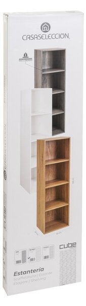 Fehér könyvespolc 30x24x132 cm Cube – Casa Selección