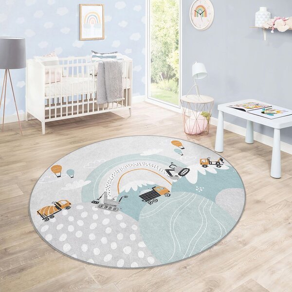 Mosható gyerek szőnyeg ø120 cm Snowy Hills – Mila Home
