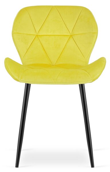 Étkezőszék MANGO sárga bársony/fekete