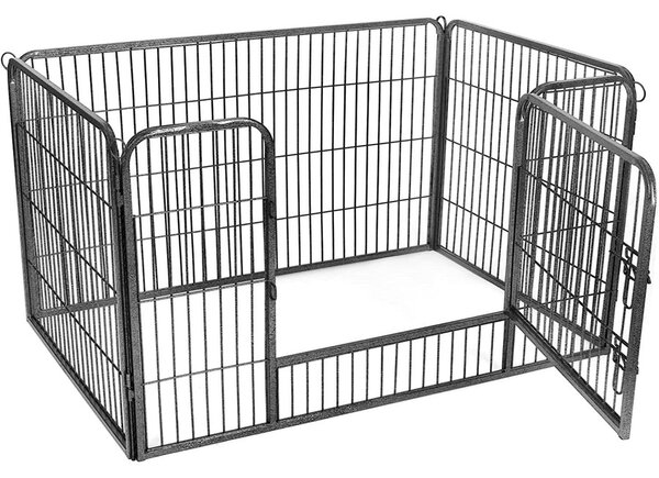 Kutya kennel, kutyaketrec 122 x 80 x 70 cm szürke
