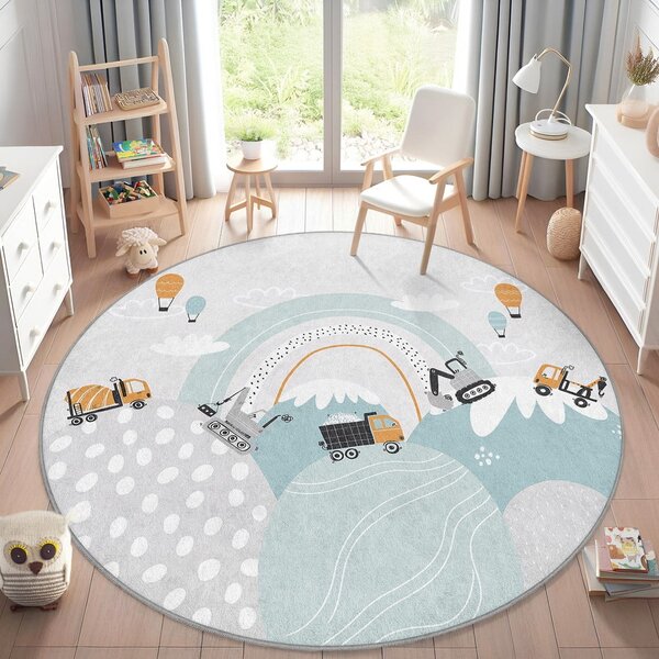 Mosható gyerek szőnyeg ø120 cm Snowy Hills – Mila Home