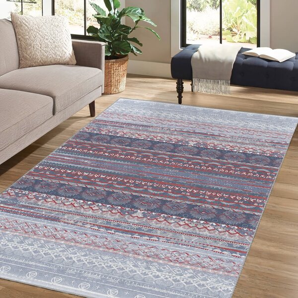 Lila-szürke mosható szőnyeg 80x150 cm Vintage Stripe – Mila Home
