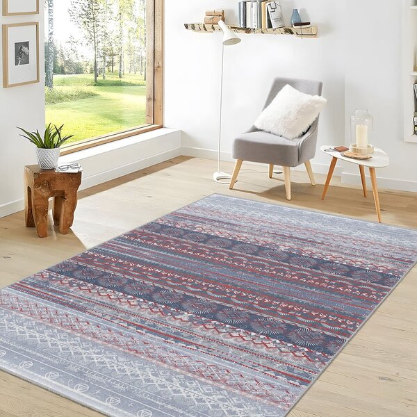 Lila-szürke mosható szőnyeg 80x150 cm Vintage Stripe – Mila Home