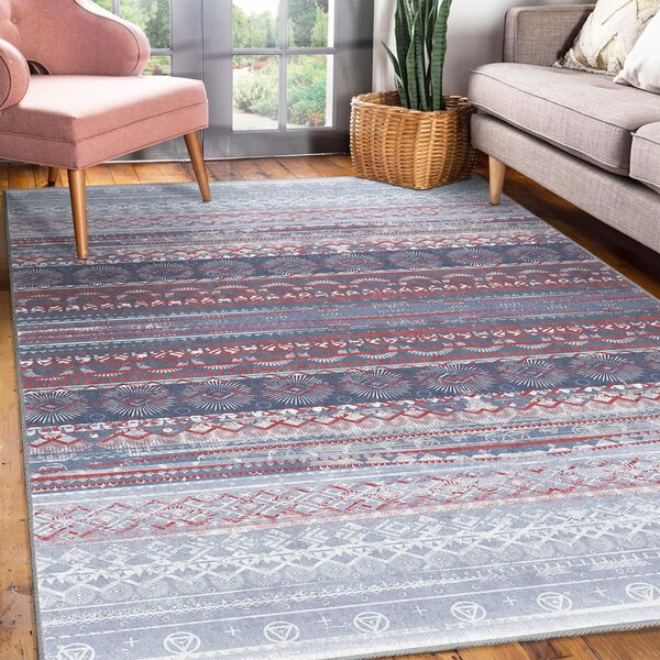 Lila-szürke mosható szőnyeg 80x150 cm Vintage Stripe – Mila Home