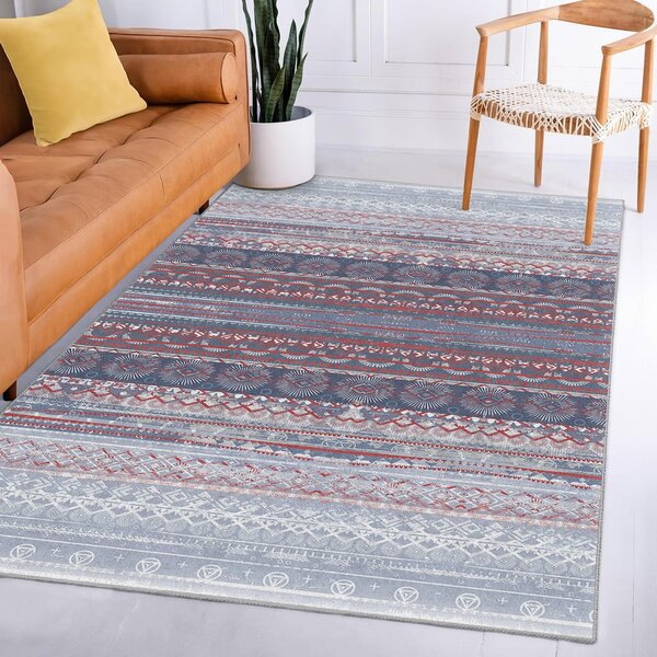 Lila-szürke mosható szőnyeg 80x150 cm Vintage Stripe – Mila Home