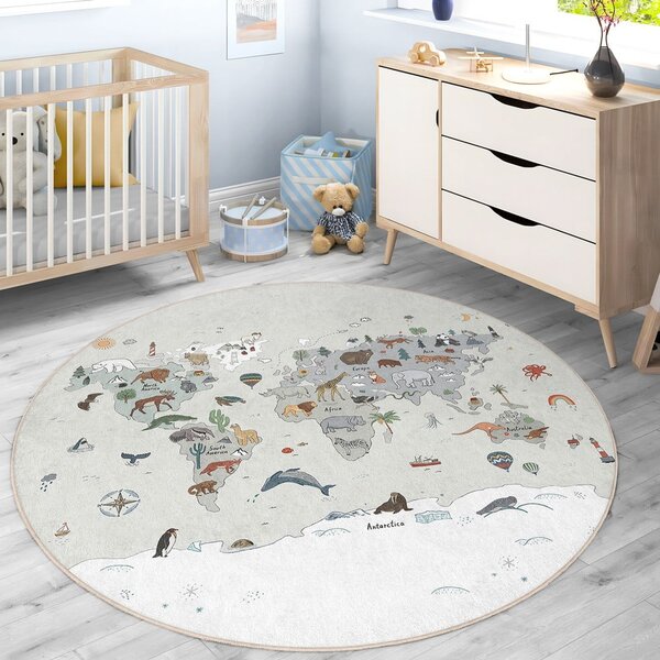 Mosható gyerek játszószőnyeg ø150 cm Big World – Mila Home