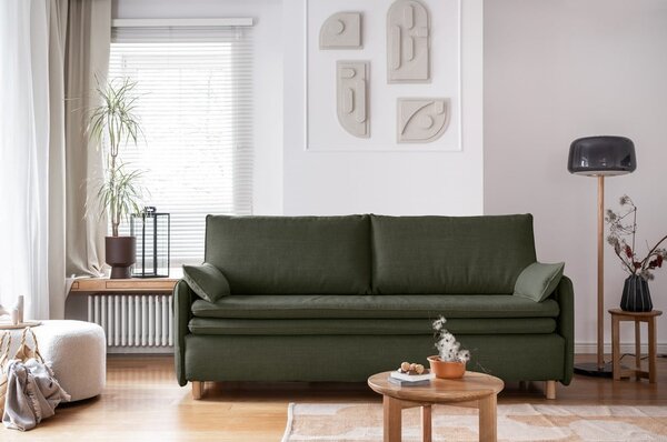 Zöld kinyitható kanapé 207 cm Simon – Miuform