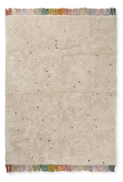 Krémszínű mosható kézi szövésű pamut gyerek szőnyeg 120x160 cm Stardust – Lorena Canals