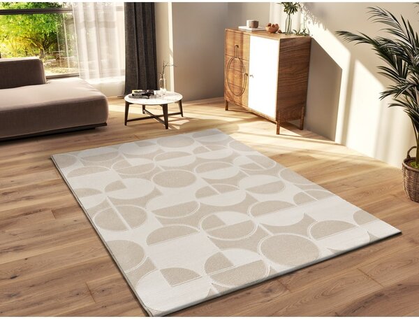Krémszínű-elefántcsont színű szőnyeg 160x230 cm Flora – Universal