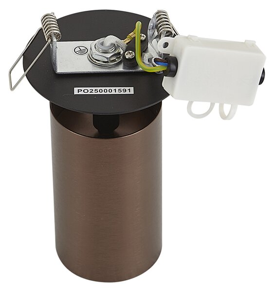 Modern süllyesztett spotlámpa sötét bronz GU10 50mm IP44 - Chels