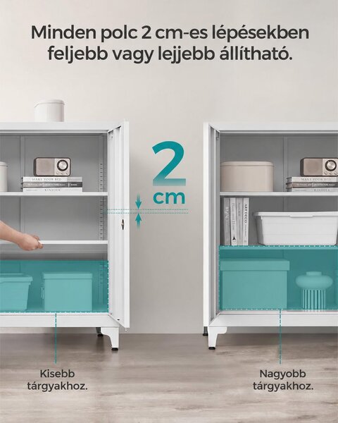 Irattartó szekrény, zárható multifunkciós tárolószekrény,matt szürke