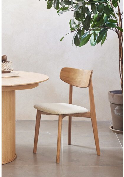 Krémszínű-natúr színű étkezőszék Elim – Unique Furniture