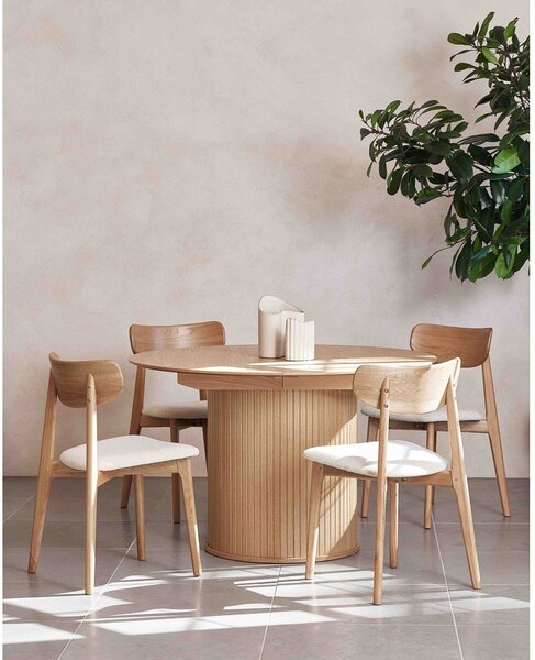 Krémszínű-natúr színű étkezőszék Elim – Unique Furniture
