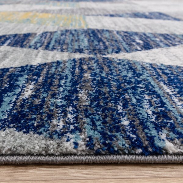 Kék szőnyeg 120x170 cm Muse Harlequin Blue – Asiatic Carpets