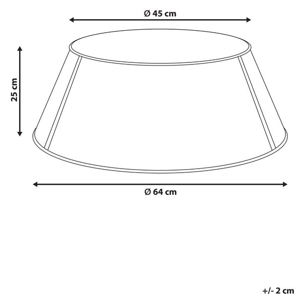 Karácsonyfa alátét LAPUA 64 cm Fém Arany