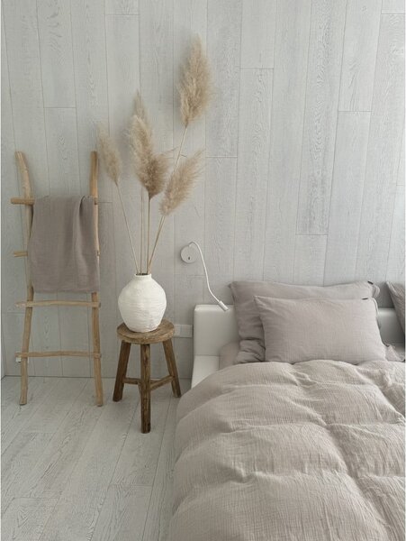 Bézs egyszemélyes muszlin ágyneműhuzat 135x200 cm Plain Muslin – Butter Kings