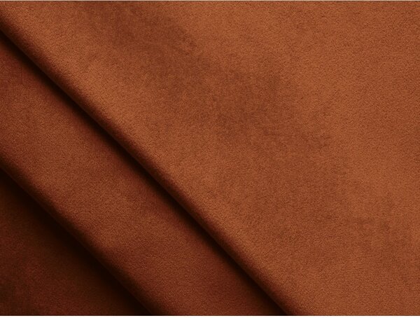 Terrakotta színű kárpitozott ágyneműtartós franciaágy ágyráccsal 160x200 cm Hauke – Makamii