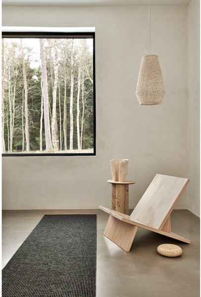 Antracitszürke kültéri-beltéri szőnyeg 70x120 cm Emm Black Linen – Pappelina