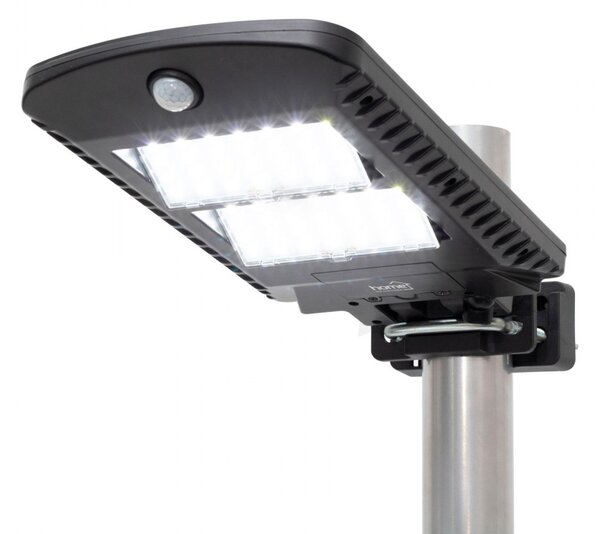 Home FLP1002SOLAR napelemes LED reflektor, 1000 lm, PIR mozgásérzékelő, 120° 5m, 2 x 28 db hidegfehér SMD LED, energiatakarékos, fém + műanyag, IP44
