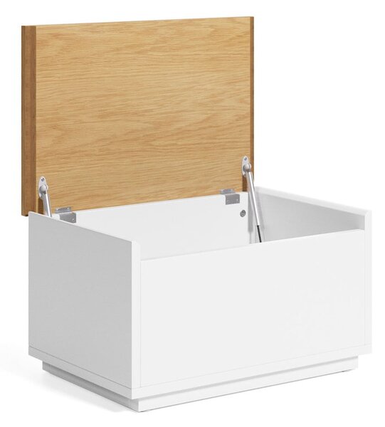 Natúr színű tárolóláda tölgyfa dekorral 60x35 cm Abilen – Kave Home