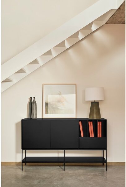 Fekete komód 166x98x45 cm Platt – Teulat