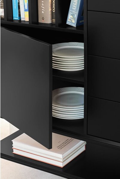 Fekete komód 166x98x45 cm Platt – Teulat