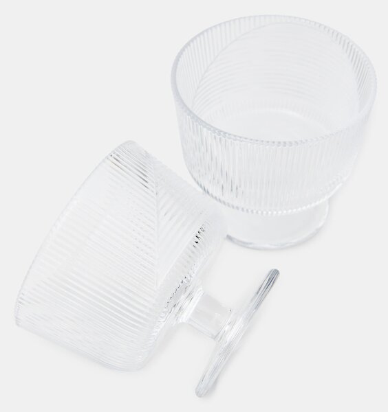 Sinsay - Bordázott fagylaltos pohár készlet 2 pack - fehér