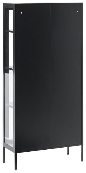 Üveges vitrin HARTY Fém 80 cm Fekete