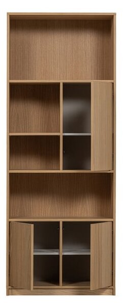 Natúr színű moduláris könyvespolc tölgyfa dekorral 77x199 cm Modulair – vtwonen