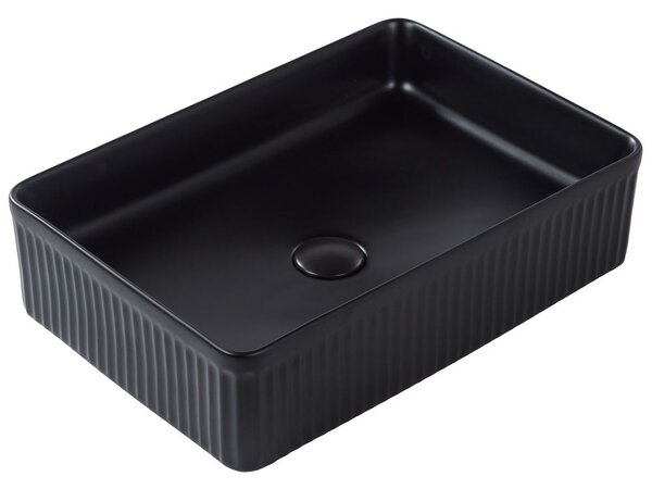 Pultra helyezhető mosdókagyló GELDO Fekete 50 x 34 cm Kerámia