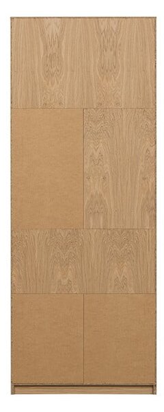 Natúr színű moduláris könyvespolc tölgyfa dekorral 77x199 cm Modulair – vtwonen