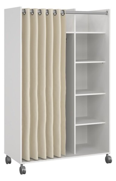 Fehér-bézs ruhásszekrény 100x160 cm Kit – Tvilum
